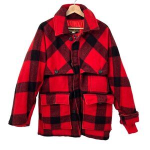 Vintage Eddie Bauer Plaid Wool Shell Down Filled Liner Coat